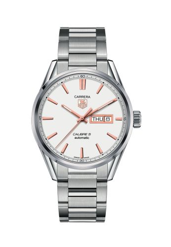 TAG Heuer WAR201D.BA0723 : Carrera Calibre 5 Day Date Stainless Steel / Silver / Bracelet