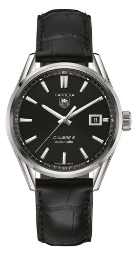 TAG Heuer WAR211A.FC6180 : Carrera Calibre 5 39 Stainless Steel / Black / Alligator
