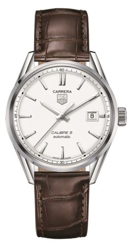 TAG Heuer WAR211B.FC6181 : Carrera Calibre 5 39 Stainless Steel / Silver / Alligator