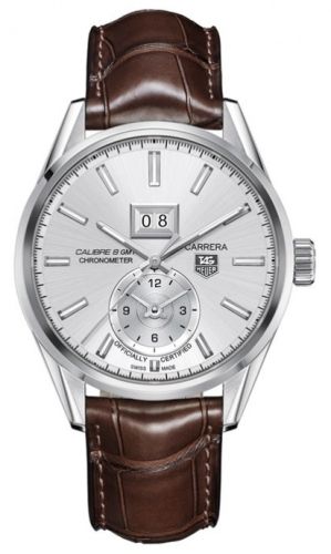 TAG Heuer WAR5011.FC6291 : Carrera Calibre 8 41 Stainless Steel / Silver / Alligator