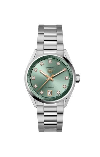 TAG Heuer WBN2317.BA0001 : Carrera Date 36 Stainless Steel / Green - Diamond