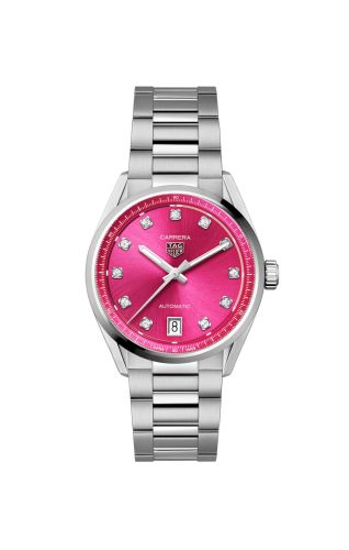 TAG Heuer WBN2318.BA0001 : Carrera Date 36 Stainless Steel / Pink - Diamond