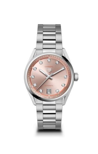 TAG Heuer WBN231D.BA0001 : Carrera Date 36 Stainless Steel / Rose - Diamond