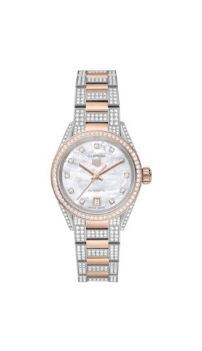 TAG Heuer WBN2451.BD0567 : Carrera Automatic 29 Stainless Steel - Rose Gold - Diamond / MOP / Bracelet