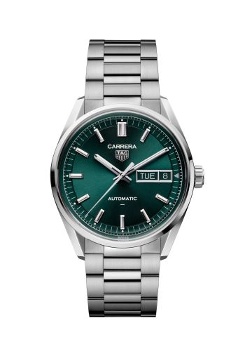 TAG Heuer WDA2115.BA0043 : Carrera Day Date Stainless Steel / Green / Bracelet