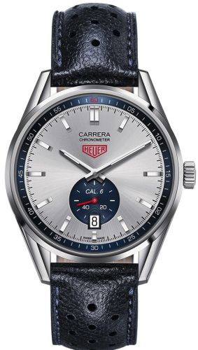 TAG Heuer WV5111.FC6350 : Carrera Calibre 6 39 Stainless Steel / Silver / Calf