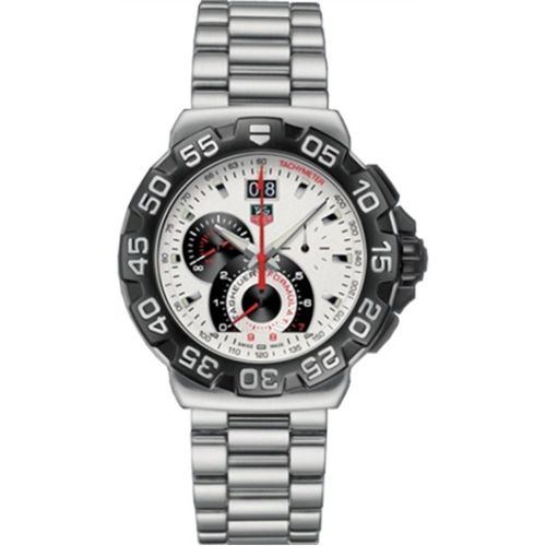 TAG Heuer CAH1011.BA0860 : Formula 1 Quartz Chronograph Big Date 44 Stainless Steel / White / Bracelet