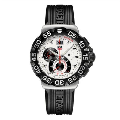 TAG Heuer CAH1011.FT6026 : Formula 1 Quartz Chronograph Big Date 44 Stainless Steel / White / Rubber