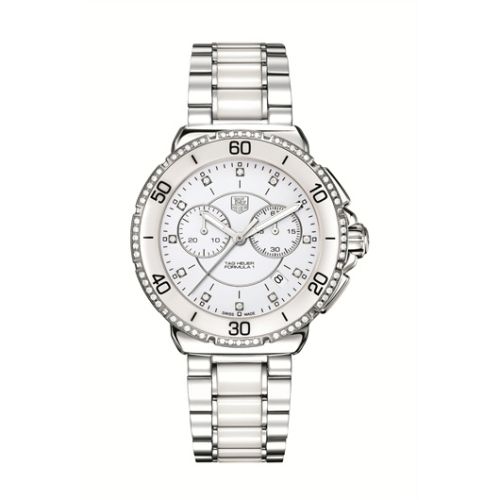 TAG Heuer CAH1213.BA0863 : Formula 1 Chronograph Quartz 41 Stainless Steel / Diamond / White / Bracelet