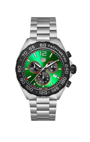 TAG Heuer CAZ101AP.BA0842 : Formula 1 Quartz Chronograph Stainless Steel / Green / Bracelet