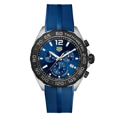 TAG Heuer CAZ101AV.FT8077 : Formula 1 Chronograph Quartz 43 Stainless Steel / Blue / Rubber