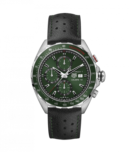 TAG Heuer CAZ2016.FC6473 : Formula 1 Calibre 16 44 Stainless Steel / Green / Calf