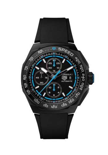 TAG Heuer CBZ2084.FT8097 : Formula 1 Automatic Chronograph 44 DLC / Black - Blue / Rubber