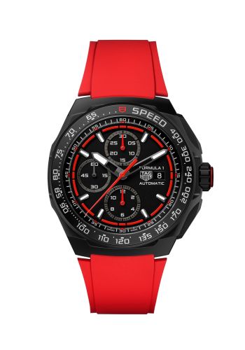 TAG Heuer CBZ2085.FT8093 : Formula 1 Automatic Chronograph 44 DLC / Black - Red / Rubber