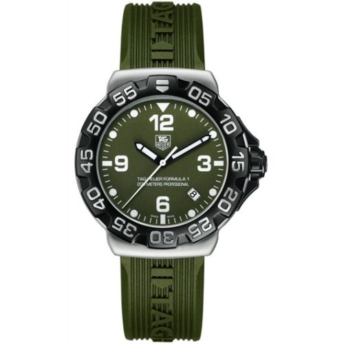 TAG Heuer WAH1113.FT6025 : Formula 1 Quartz 41 Stainless Steel / Green / Rubber