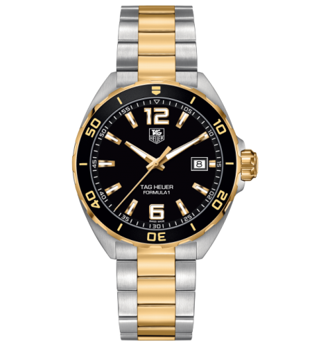 TAG Heuer WAZ1121.BB0879 : Formula 1 Quartz 41 Stainless Steel / Yellow Gold / Black / Bracelet