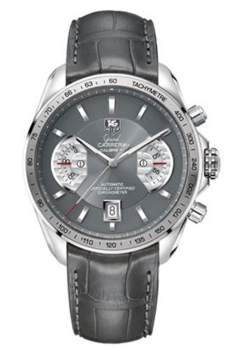 TAG Heuer CAV511J.FC6312 : Grand Carrera Calibre 17 RS 43 Stainless Steel / Grey / Alligator