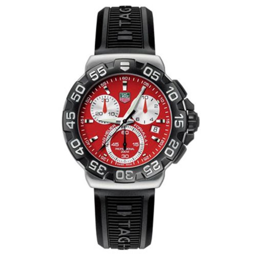 TAG Heuer CAH1112.BT0714 : Formula 1 Quartz Chronograph Stainless Steel / Red / Rubber