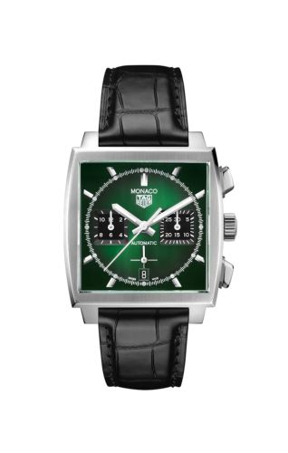 TAG Heuer CBL2116.FC6497 : Monaco Calibre Heuer 02 Stainless Steel / Green