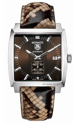 TAG Heuer WW2115.FC6217 : Monaco Calibre 6 Automatic Stainless Steel / Brown / Python