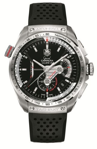 TAG Heuer CAV5115.FT6019 : Grand Carrera Calibre 36RS Caliper Chronograph Stainless Steel / Black / Rubber