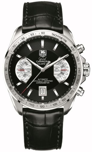TAG Heuer CAV511A.FC6225 : Grand Carrera Calibre 17 RS 43 Stainless Steel / Black / Alligator