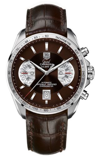 TAG Heuer CAV511E.FC6231 : Grand Carrera Calibre 17 RS 43 Stainless Steel / Brown / Alligator