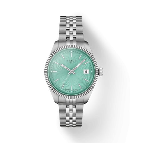 Tissot T156.210.11.091.00 : Ballade 34 Stainless Steel  / Mint Green / Bracelet