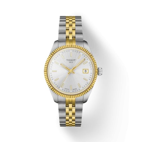 Tissot T156.210.22.031.00 : Ballade 34 Stainless Steel - Yellow Gold / Silver / Bracelet