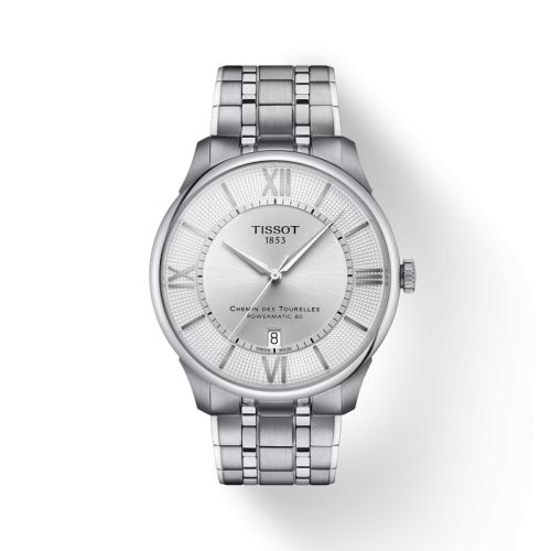 Tissot T139.407.11.038.00 : Chemin Des Tourelles Powermatic 80 42 Stainless Steel / Silver / Bracelet