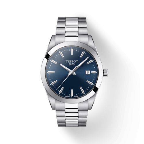 Tissot T127.410.11.041.00 : Gentleman Quartz Stainless Steel / Blue / Bracelet
