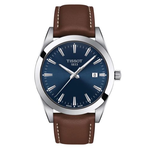 Tissot T127.410.16.041.00 : Gentleman Quartz Stainless Steel / Blue / Strap