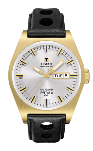 Tissot T071.430.36.031.00 : PRS 516 Automatic 40 PVD Gold / Silver / Strap