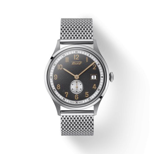 Tissot T142.428.11.082.00 : Heritage 1938 Small Second Stainless Steel / Black / Milanese