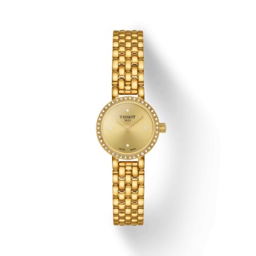 Tissot T140.009.63.026.00 : Lovely Round Yellow Gold - Diamond / Champagne / Bracelet