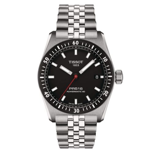 Tissot T149.407.11.051.00 : PR516 Powermatic 80 Stainless Steel / Black / Bracelet