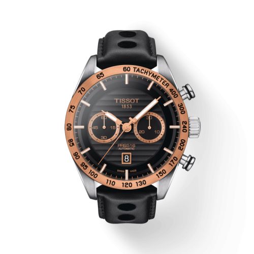 Tissot T925.427.46.051.01 : PRS 516 Automatic Chronograph 45 Stainless Steel - Rose Gold / Black