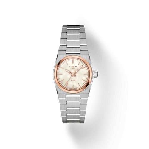 Tissot T137.010.21.111.00 : PRX Quartz 25 Stainless Steel - Rose Gold / MOP