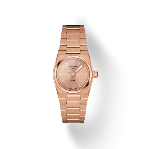 Tissot T137.010.33.506.00 : PRX Quartz 25 Rose Gold / Rose - Diamond