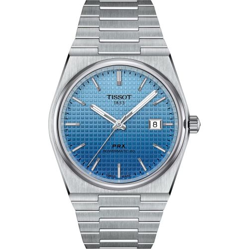 Tissot T137.407.11.351.01 : PRX Powermatic 80 Stainless Steel / Ice Blue Gradient