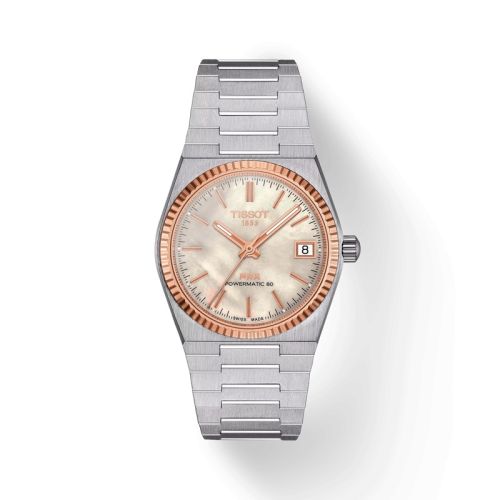 Tissot T931.207.41.111.00 : PRX 35 Powermatic 80 Stainless Steel - Rose Gold / MOP