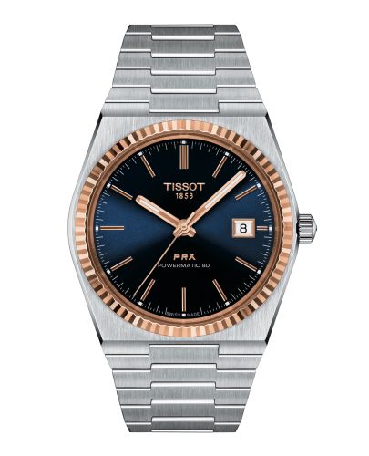 Tissot T931.407.41.041.00 : PRX Powermatic 80 Stainless Steel - Rose Gold / Blue