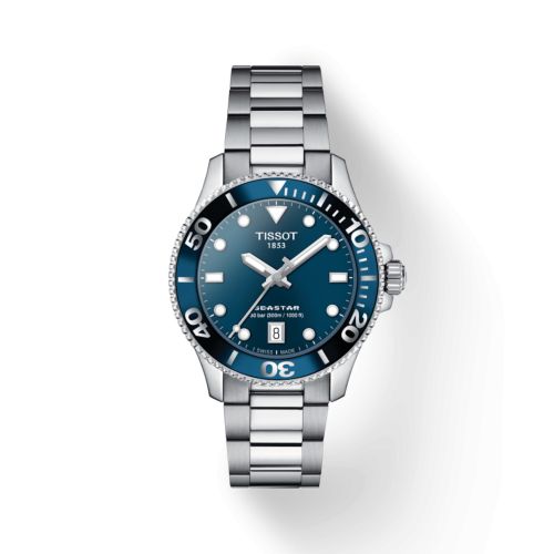 Tissot T120.210.11.041.00 : Seastar 1000 36 Quartz Stainless Steel / Blue / Bracelet