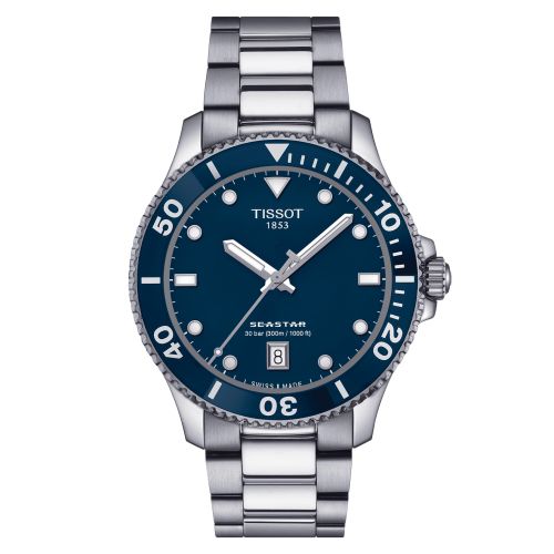 Tissot T120.410.11.041.00 : Seastar 1000 Quartz 40 Stainless Steel / Blue / Bracelet