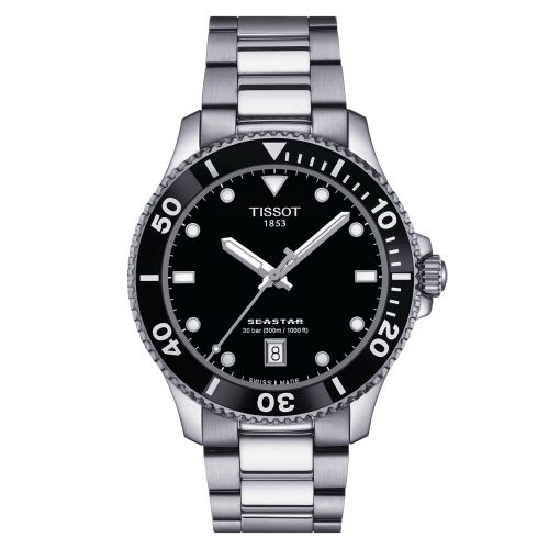 Tissot T120.410.11.051.00 : Seastar 1000 Quartz 40 Stainless Steel / Black / Bracelet