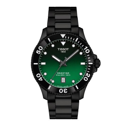 Tissot T120.410.33.091.00 : Seastar 1000 Quartz 40 PVD / Green Gradient / Bracelet