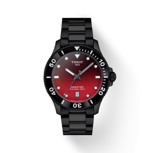 Tissot T120.410.33.421.00 : Seastar 1000 Quartz 40 PVD / Red Gradient / Bracelet