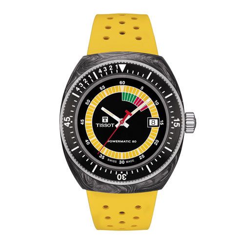 Tissot T145.407.97.057.00 : Sideral Forged Carbon / Yellow