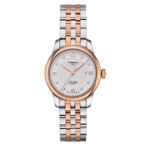 Tissot T006.207.22.036.00 : Le Locle 29 Automatic Lady Stainless Steel - Rose Gold / Silver / Bracelet