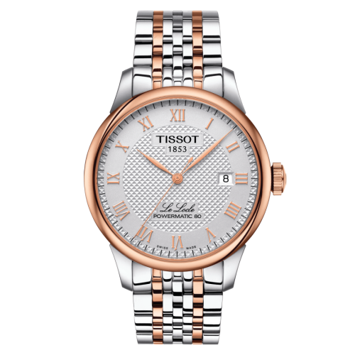 Tissot T006.407.22.033.00 : Le Locle Powermatic 80 39.3 Stainless Steel / Rose Gold PVD / Silver / Bracelet